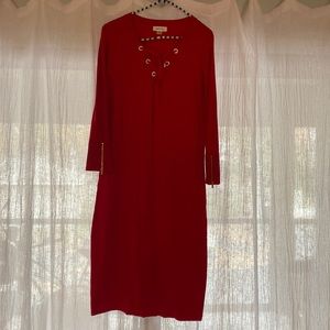 Red Sweater Dress- Calvin Klein